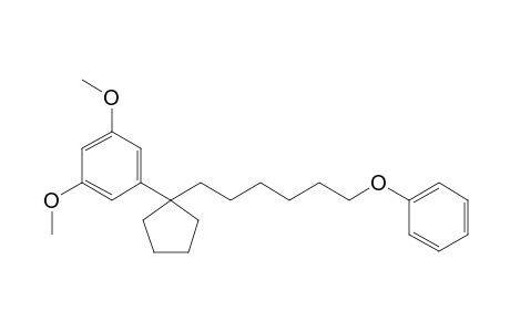 3,5-Dimethoxy-1-[1-(6-phenoxyhexyl)cyclopentyl]benzene