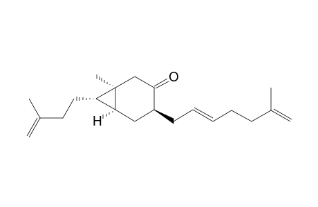 (1.alpha.,4.beta.,6.alpha.,7.alpha.)-7-(3-Methyl-3-butenyl)-4-((E)-6-methyl-2,6-heptadienyl)-1-methylbicyclo[4.1.0]hept-3-one
