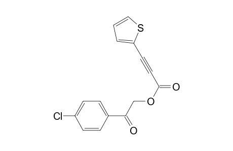 2-(4-Chlorophenyl)-2-oxoethyl 3-(thiophen-2-yl)propiolate