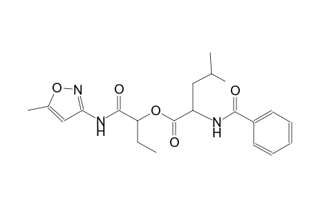 1-{[(5-methyl-3-isoxazolyl)amino]carbonyl}propyl 2-(benzoylamino)-4-methylpentanoate