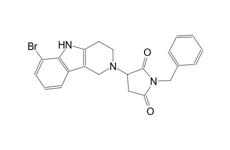 2,5-pyrrolidinedione, 3-(6-bromo-1,3,4,5-tetrahydro-2H-pyrido[4,3-b]indol-2-yl)-1-(phenylmethyl)-