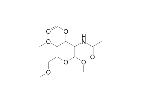 Methyl 3-O-acetyl-2-(acetylamino)-2-deoxy-4,6-di-O-methylhexopyranoside