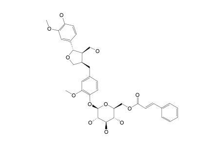(-)-LARICIRESINOL-4-(6'''-O-CINNAMYL-BETA-D-GLUCOPYRANOSIDE)