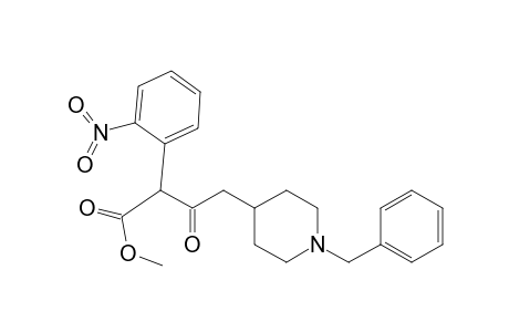 4-Piperidinebutanoic acid, .alpha.-(2-nitrophenyl)-.beta.-oxo-1-(phenylmethyl)-, methyl ester, (.+-.)-