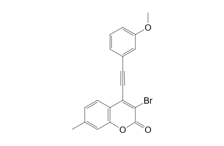 3-bromo-4-((3-methoxyphenyl)ethynyl)-7-methyl-2H-chromen-2-one