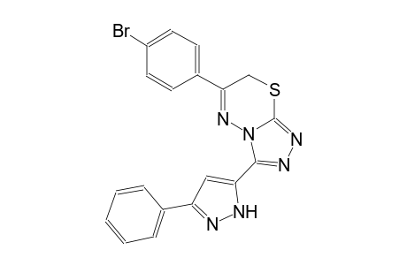 6-(4-bromophenyl)-3-(3-phenyl-1H-pyrazol-5-yl)-7H-[1,2,4]triazolo[3,4-b][1,3,4]thiadiazine