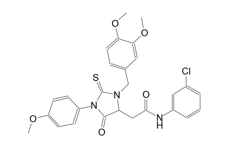 N-(3-chlorophenyl)-2-[3-(3,4-dimethoxybenzyl)-1-(4-methoxyphenyl)-5-oxo-2-thioxo-4-imidazolidinyl]acetamide