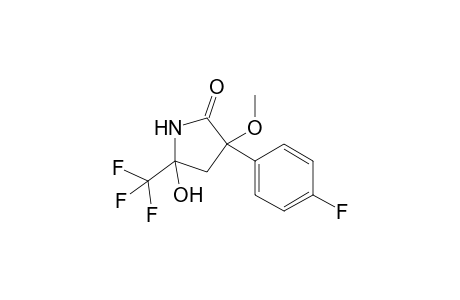 3-(4-fluorophenyl)-3-methoxy-5-oxidanyl-5-(trifluoromethyl)pyrrolidin-2-one