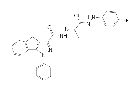 N'-(4-Fluorophenyl)-2-(2-(1-phenyl-1,4-dihydroindeno[1,2-c]pyrazole-3-carbonyl)hydrazono)propanehydrazonoyl Chloride