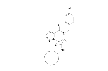2-tert-Butyl-5-[(4-chlorophenyl)methyl]-N-cyclooctyl-6-methyl-4-oxo-4H,5H,6H,7H-pyrazolo[1,5-a]pyrazine-6-carboxamide