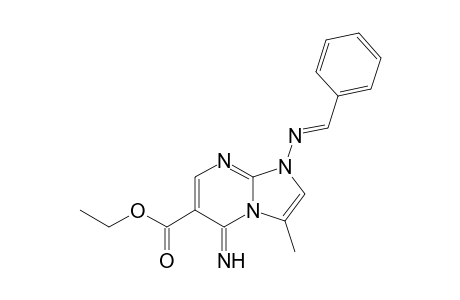 1-[(E)-benzalamino]-5-imino-3-methyl-imidazo[1,2-a]pyrimidine-6-carboxylic acid ethyl ester