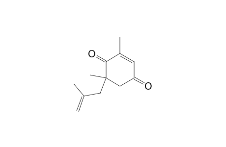 2-Cyclohexene-1,4-dione, 2,6-dimethyl-6-(2-methyl-2-propenyl)-