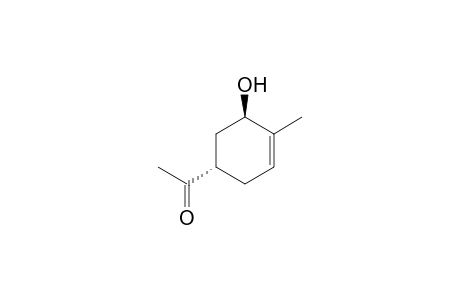 1-[(1S,5R)-4-methyl-5-oxidanyl-cyclohex-3-en-1-yl]ethanone