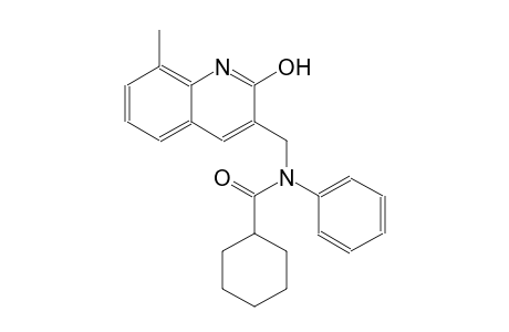N-[(2-hydroxy-8-methyl-3-quinolinyl)methyl]-N-phenylcyclohexanecarboxamide