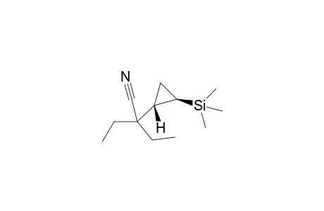 2-ethyl-2-[(1S,2R)-2-trimethylsilylcyclopropyl]butanenitrile