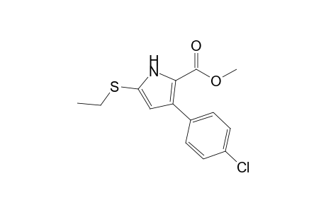 Methyl 3-(4-chlorophenyl)-5-(ethylsulfanyl)-1H-pyrrol-2-carboxylate