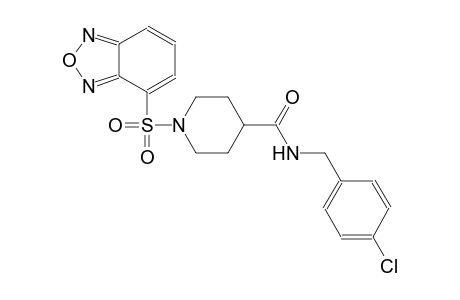 1-(2,1,3-benzoxadiazol-4-ylsulfonyl)-N-(4-chlorobenzyl)-4-piperidinecarboxamide