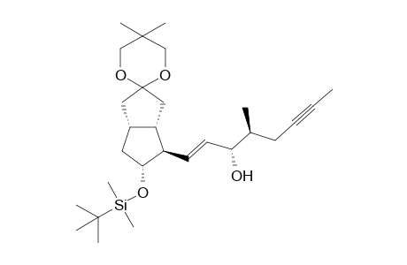 (-)-(3R,4S,E)-1-[(3a'S,4'R,5'R,6a'R)-5'-(tert-Butyldimethylsilyloxy)-5,5-dimethylhexahydro-1'H-spiro[1,3]dioxane-2,2'-pentalene]-4'-yl]-4-methyloct-1-en-6-yn-3-ol