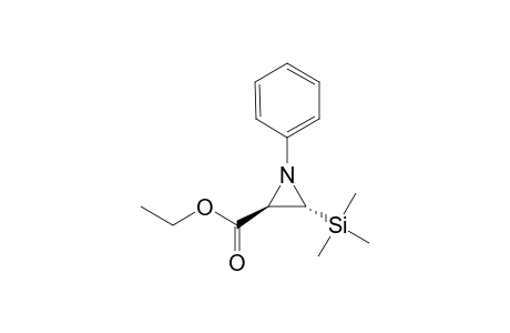 trans-1-Phenyl-2-(trimethylsilyl)aziridine-3-carboxylic acid ethyl ester