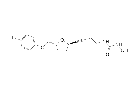 (2R,5R)-trans-5-(4-Fluorophenoxymethyl)-2-(1-N-hydroxyureidyl-3-butyn-4-yl)tetrahydrofuran
