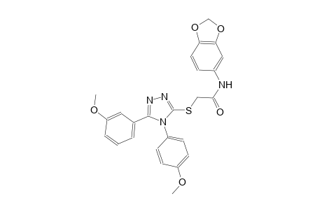 N-(1,3-benzodioxol-5-yl)-2-{[5-(3-methoxyphenyl)-4-(4-methoxyphenyl)-4H-1,2,4-triazol-3-yl]sulfanyl}acetamide