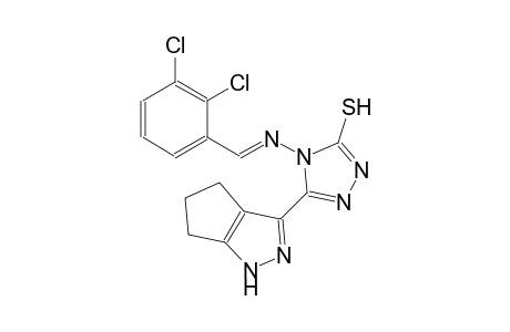 4-{[(E)-(2,3-dichlorophenyl)methylidene]amino}-5-(1,4,5,6-tetrahydrocyclopenta[c]pyrazol-3-yl)-4H-1,2,4-triazole-3-thiol