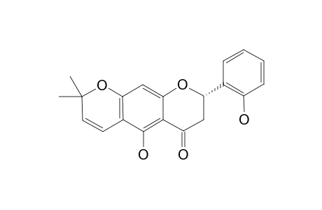 BUCERACIDIN-B;5,2'-DIHYDROXY-3-HYDROXY-6,7-(2'',2''-DIMETHYLCHROMENE)-FLAVANONE