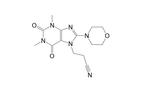 3-[1,3-dimethyl-8-(4-morpholinyl)-2,6-dioxo-1,2,3,6-tetrahydro-7H-purin-7-yl]propanenitrile
