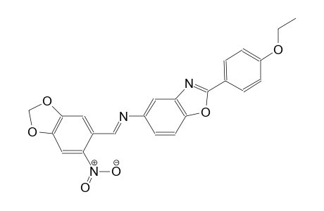2-(4-ethoxyphenyl)-N-[(E)-(6-nitro-1,3-benzodioxol-5-yl)methylidene]-1,3-benzoxazol-5-amine