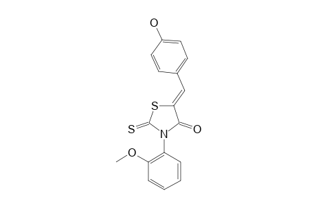(Z)-5-(4-HYDROXYBENZYLIDENE)-3-N-(2-METHOXYPHENYL)-2-THIOXOTHIAZOLIDIN-4-ONE