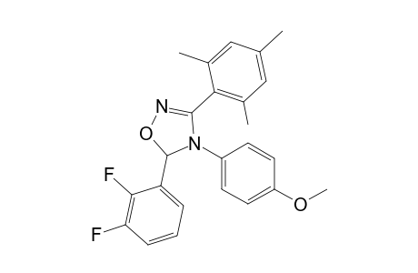 3-(2,4,6-Trimethylphenyl)-4-(4-methoxyphenyl)-5-(2,3-difluorophenyl)-4,5-dihydro-1,2,4-oxadiazole
