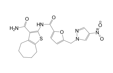 2-({5-[(4-nitro-1H-pyrazol-1-yl)methyl]-2-furoyl}amino)-5,6,7,8-tetrahydro-4H-cyclohepta[b]thiophene-3-carboxamide