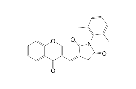 2,5-pyrrolidinedione, 1-(2,6-dimethylphenyl)-3-[(4-oxo-4H-1-benzopyran-3-yl)methylene]-, (3Z)-