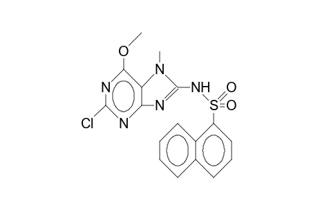 1-Naphthalenesulfonamide, N-(2-chloro-6-methoxy-7-methyl-7H-purin-8-yl)-