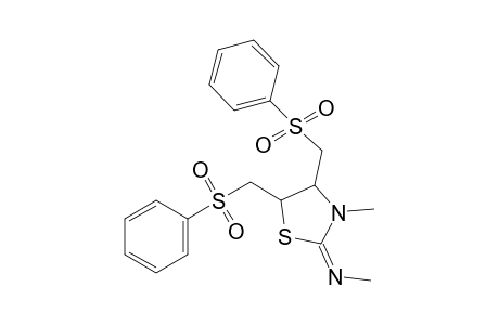 4,5-bis[(phenylsulfonyl)methyl]-3-methyl-2-(methylimino)thiazolidine