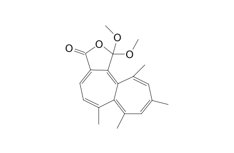Heptaleno[1,2-c]furan-3(1H)-one, 1,1-dimethoxy-6,7,9,11-tetramethyl-, (.+-.)-