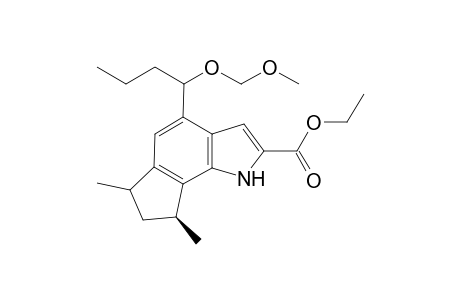 Ethyl 4-[1'-(methoxymethyl)oxybutyl]-6,8-dimethyl-1,6,7,8-tetrahydrocyclopent[g]indole-2-carboxylate