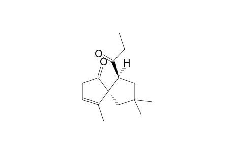 rel-(5R,6S)-4,8,8-trimethyl-6-(1-oxopropyl)spiro[4.4]nonan-1-one