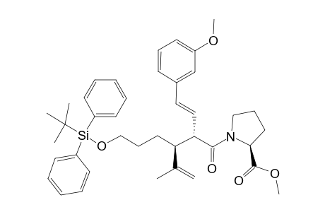 #9A;ANTI-(2S,3S)-3-(3-TERT.-BUTYLDIPHENYLSILYLOXYPROPYL)-1-[(2S)-2-(METHOXYCARBONYL)-PYRROLIDIN-1-YL]-2-[(E)-2-(3-METHOXYPHENYL)-ETHENYL]-4-METHYL-4-PENTENONE-