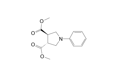 3,4-Pyrrolidinedicarboxylic acid, 1-phenyl-, dimethyl ester, trans-