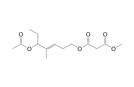 1-(3'-methoxy-3'-oxopropionyloxy)-5-acetoxy-4-methyl-3-heptene