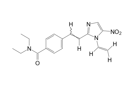 N,N-diethyl-p-[2-(5-nitro-1-vinylimidazol-2-yl)vinyl]benzamide