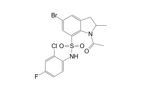 1H-indole-7-sulfonamide, 1-acetyl-5-bromo-N-(2-chloro-4-fluorophenyl)-2,3-dihydro-2-methyl-