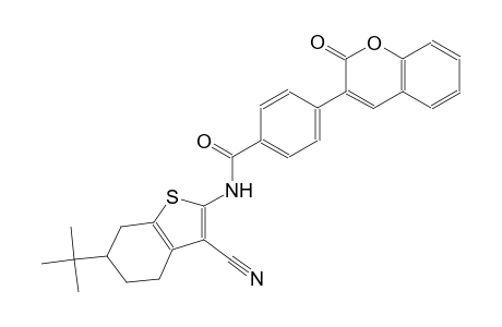N-(6-tert-butyl-3-cyano-4,5,6,7-tetrahydro-1-benzothien-2-yl)-4-(2-oxo-2H-chromen-3-yl)benzamide
