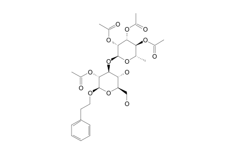 2-PHENYLETHYL-(2,3,4-TRI-O-ACETYL-ALPHA-L-RHAMNOPYRANOSYL)-(1->3)-2-O-ACETYL-BETA-D-GLUCOPYRANOSIDE