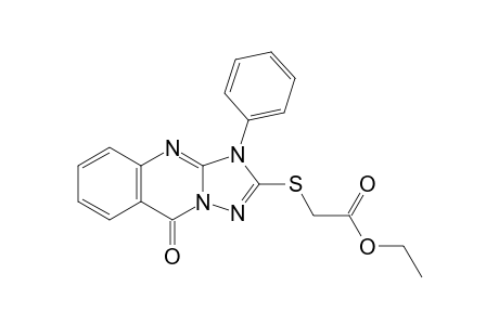 2-[(9-keto-3-phenyl-[1,2,4]triazolo[5,1-b]quinazolin-2-yl)thio]acetic acid ethyl ester