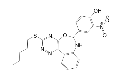 2-nitro-4-[3-(pentylsulfanyl)-6,7-dihydro[1,2,4]triazino[5,6-d][3,1]benzoxazepin-6-yl]phenol