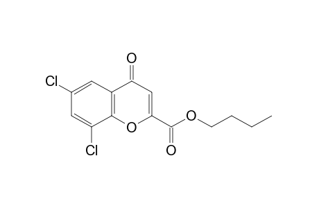 6,8-dichloro-4-oxo-4H-1-benzopyran-2-carboxylic acid, butyl ester