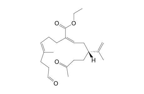 (4E)-11R-Isopropenyl-4-methyl-8-ethoxycarbonyl-14-oxo-4,8-quindecadienal