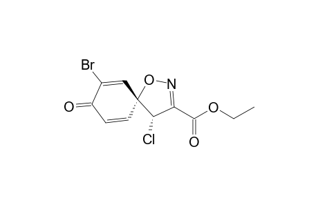 (4.alpha.,5.beta.)-Ethyl 7-bromo-4-chloro-8-oxo-1-oxa-2-azaspiro[4,5]deca-2,6,9-triene-3-carboxylate